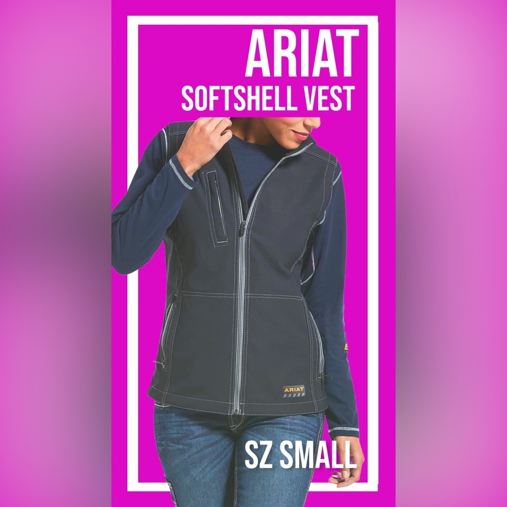Ariat Black Canvas Softshell Vest | Sz Small | NWT